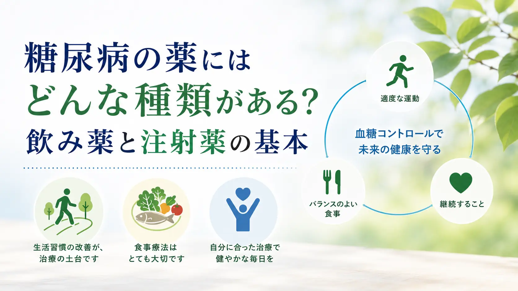 糖尿病の薬にはどんな種類がある?飲み薬と注射薬の基本
